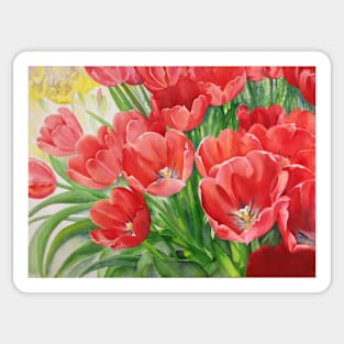 Red Tulips Sticker